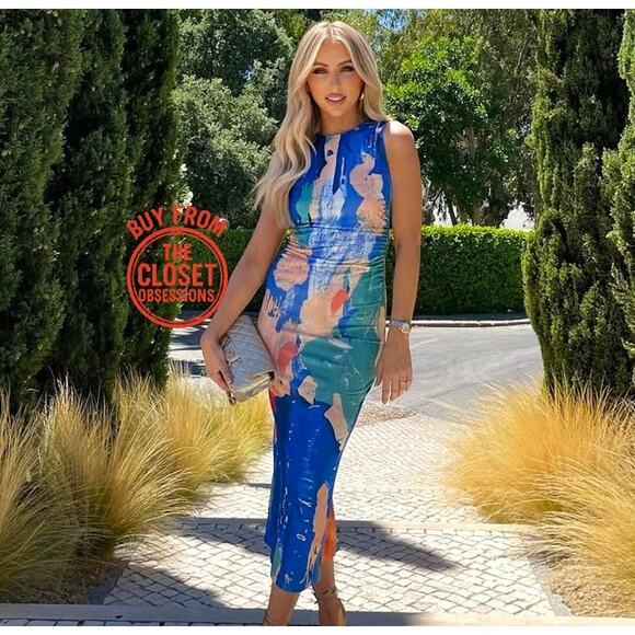 ZARA Open Back Midi Dress NWT - Picture 1 of 16